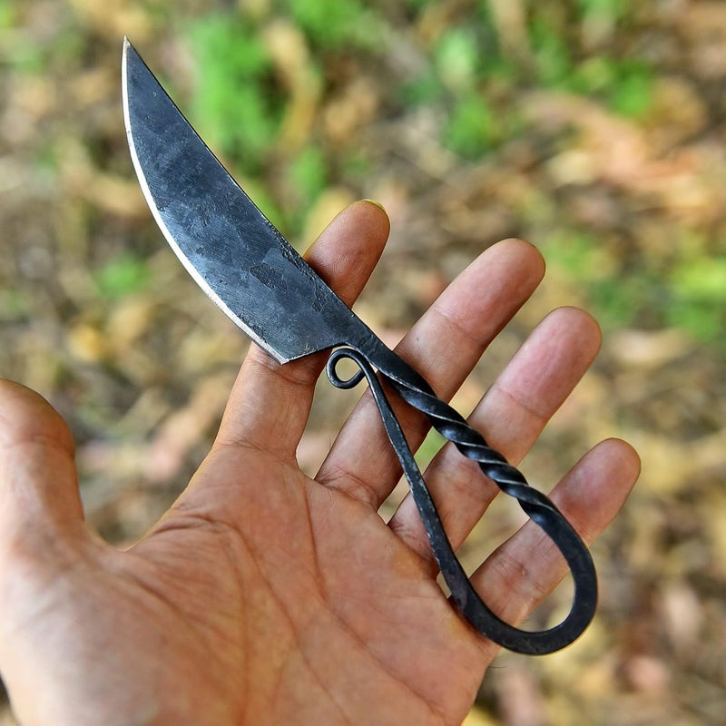 FH TRADERS Handmade Viking Knife with Leather Sheath – Handcrafted Carbon Steel Blade, Traditional Norse Style Hunting & Camping Knives, Gift for Men Collectors & Outdoor Enthusiasts. - Image 1